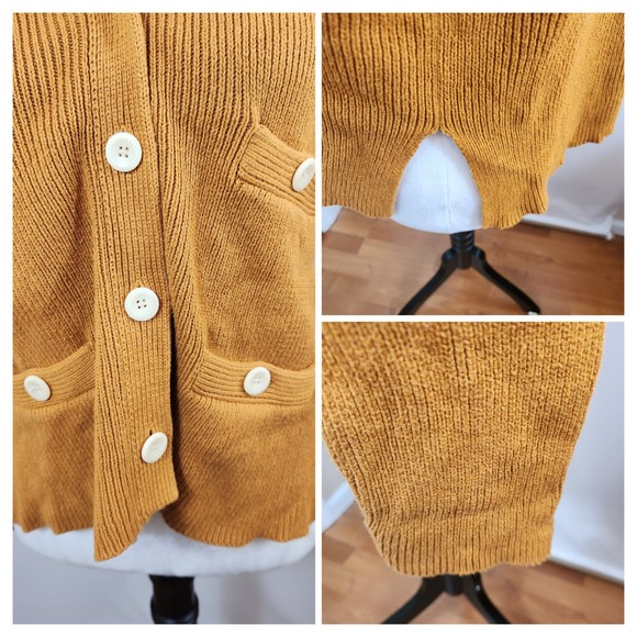 Alex Mill Womens Cardigan Sweater Size M Medium Knit Button Front Cropped Top - Picture 7 of 9